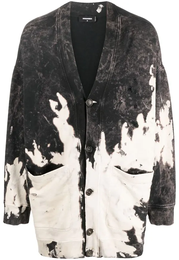 Dsquared2 kofta med blekt effekt - Lila