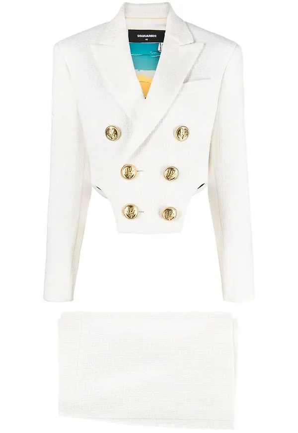 Dsquared2 kort jacka - Vit