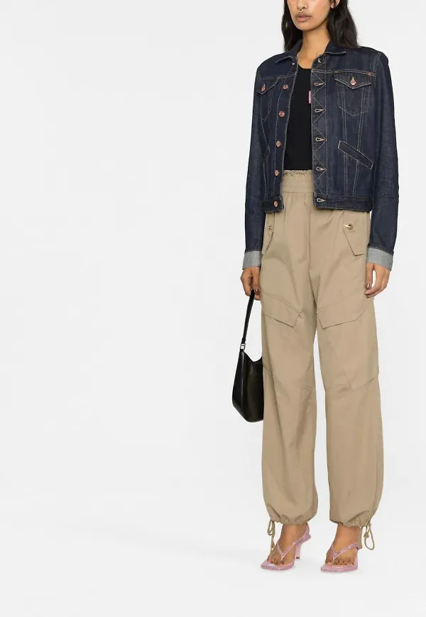 Dsquared2 kort jeansjacka - Blå