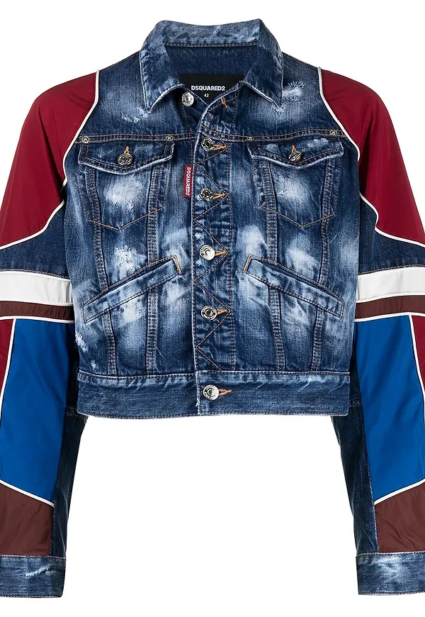 Dsquared2 kort jeansjacka - Blå