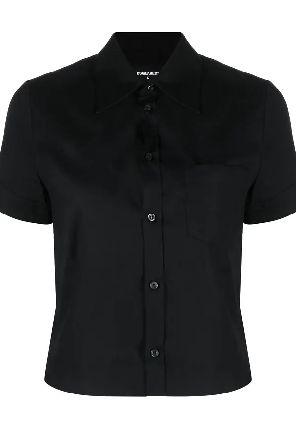 Dsquared2 kort kortärmad skjorta - Svart