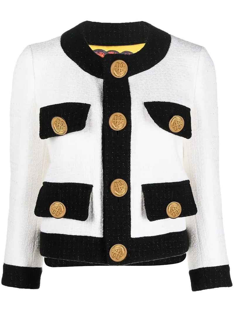 Dsquared2 kort tweedjacka - Vit