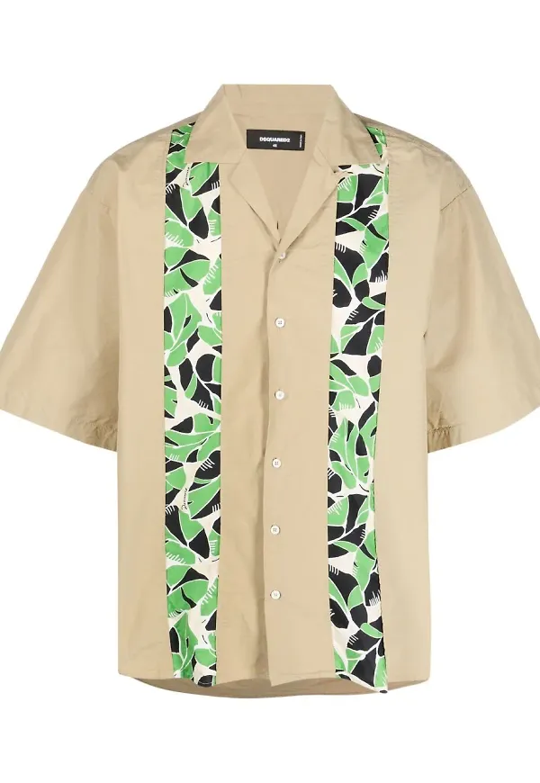 Dsquared2 kortärmad skjorta - Brun