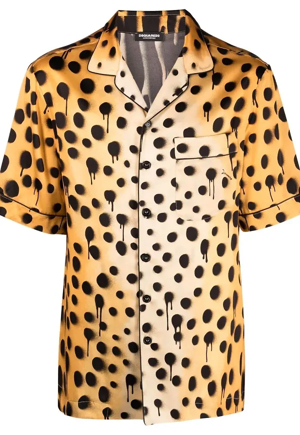 Dsquared2 leopardmönstrad pyjamasskjorta - Neutral