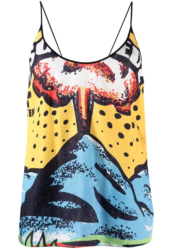 Dsquared2 linne med grafiskt tryck - Gul