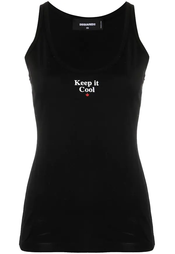Dsquared2 linne med slogan - Svart