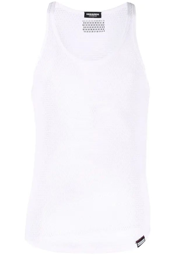 Dsquared2 linne med utskuren detalj - Vit