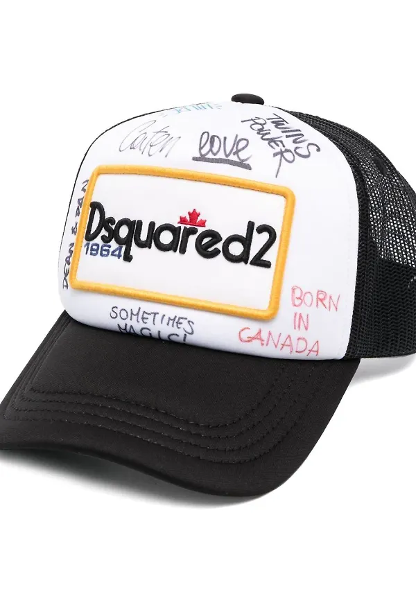 Dsquared2 logo-patch baseball cap - Svart