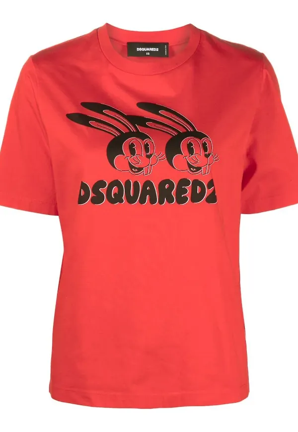 Dsquared2 logo-print short-sleeved T-shirt - Röd