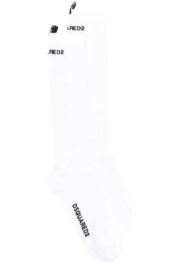 Dsquared2 logo-print socks - Vit