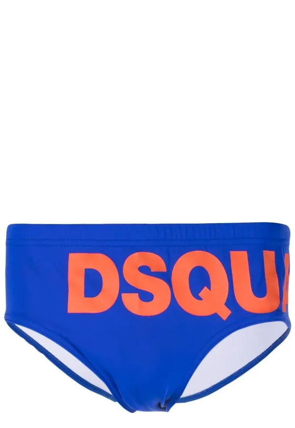 Dsquared2 logo-print swimming trunks - Blå