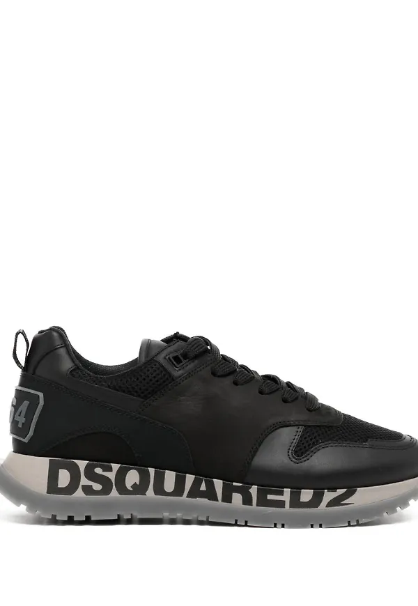Dsquared2 Logomania låga platåsneakers - Svart