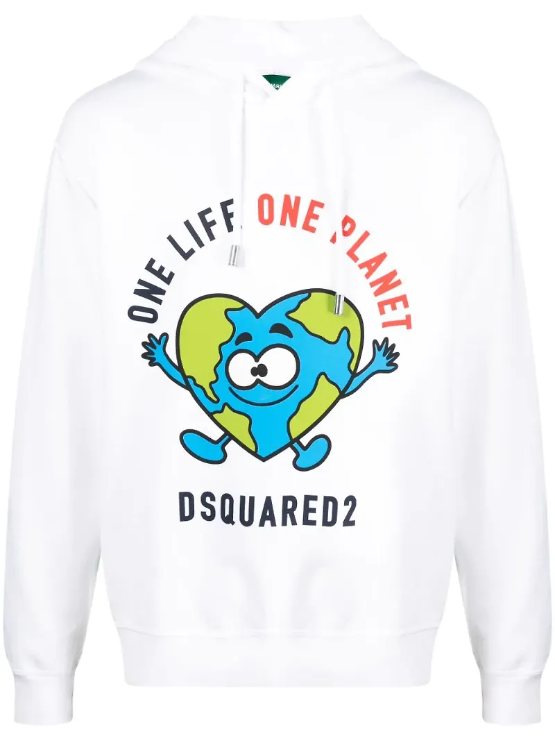 Dsquared2 long sleeves hoodie - Vit