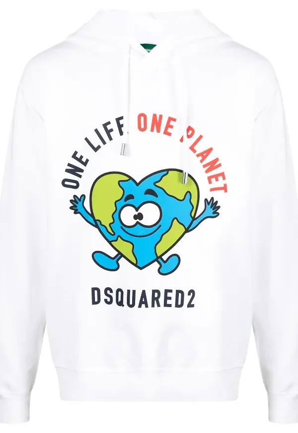 Dsquared2 long sleeves hoodie - Vit