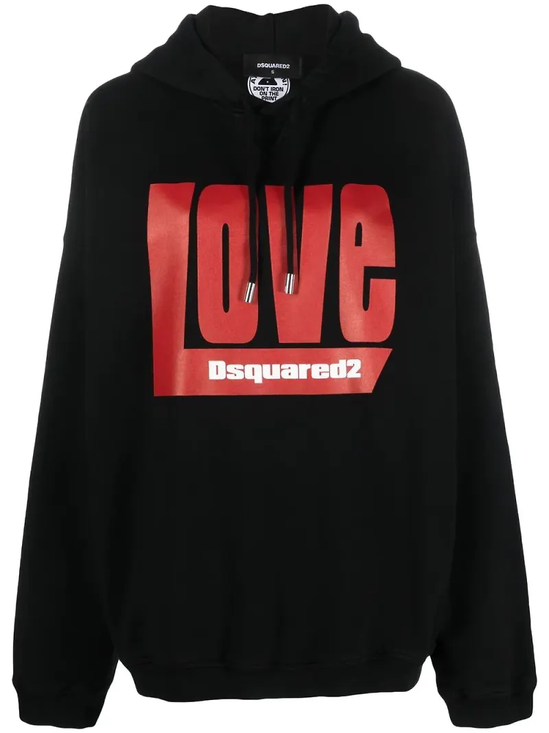 Dsquared2 Love långärmard hoodie - Svart