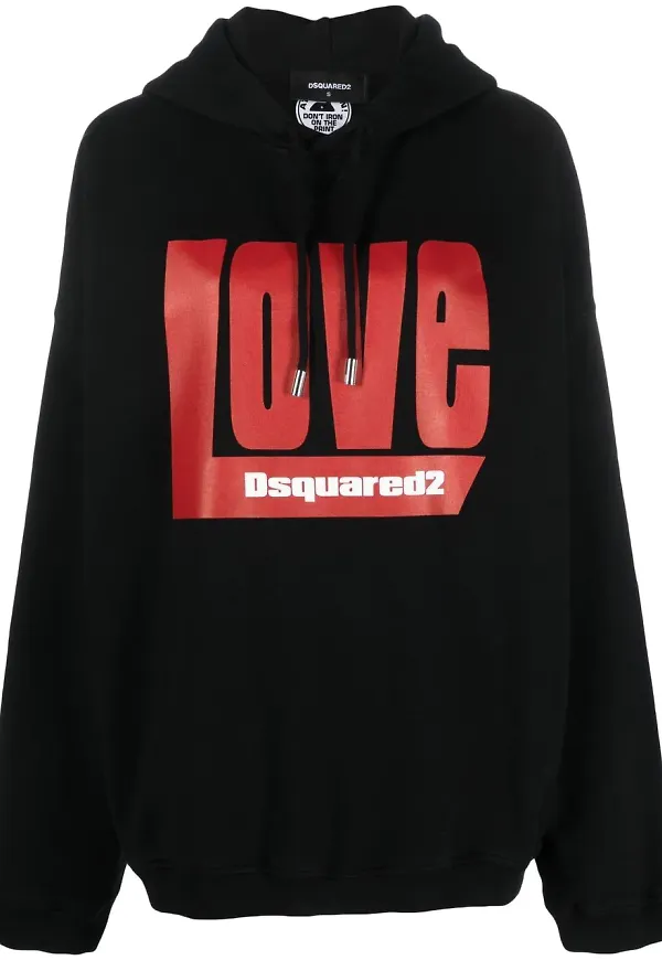 Dsquared2 Love långärmard hoodie - Svart