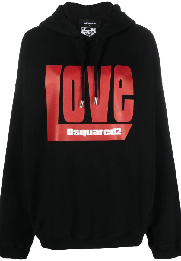 Dsquared2 Love långärmard hoodie - Svart