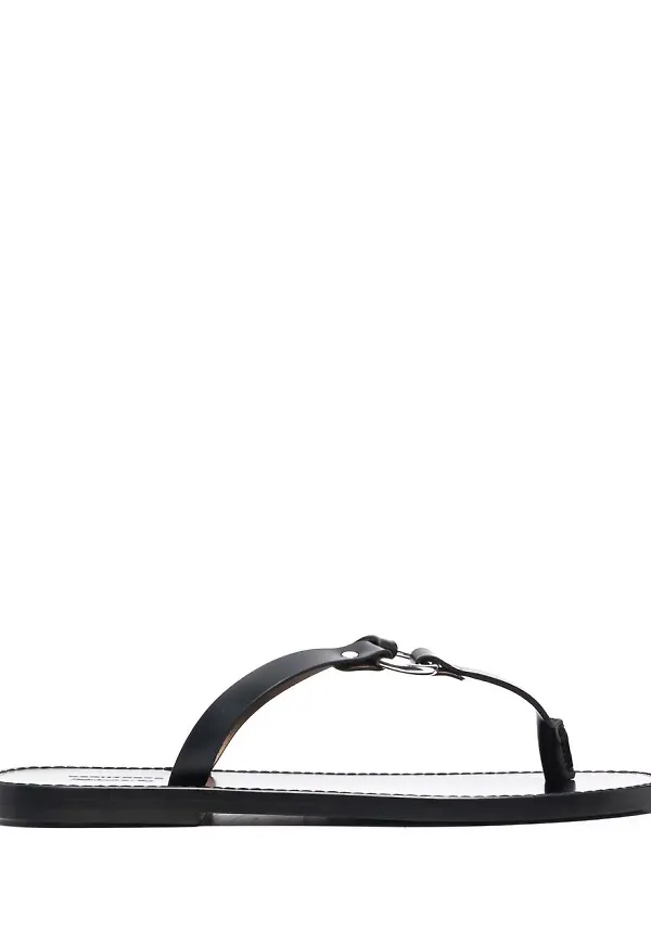 Dsquared2 lädersandaler med tårem - Svart