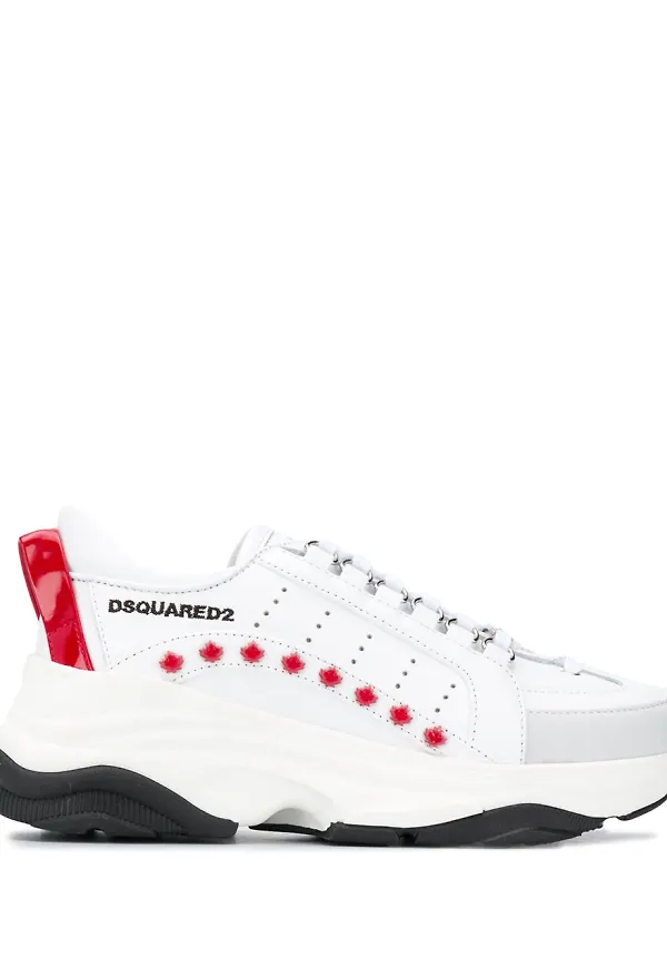 Dsquared2 lädersneakers - Vit