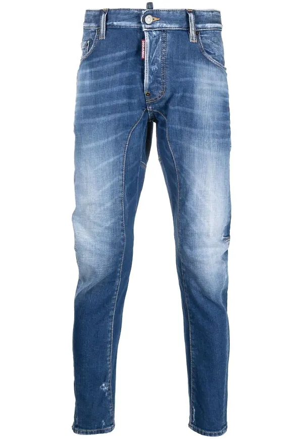 Dsquared2 lätt tvättade skinny-jeans - Blå