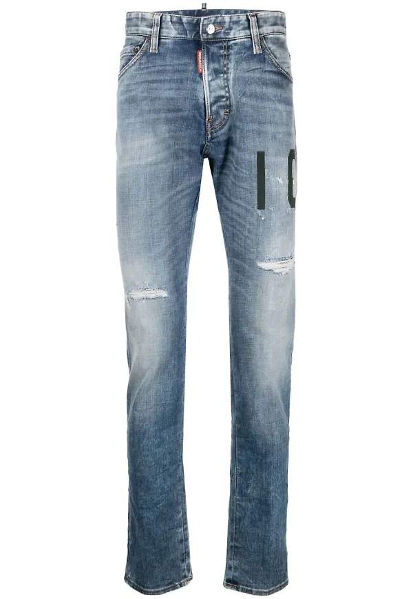 Dsquared2 lätt tvättade skinny-jeans - Blå
