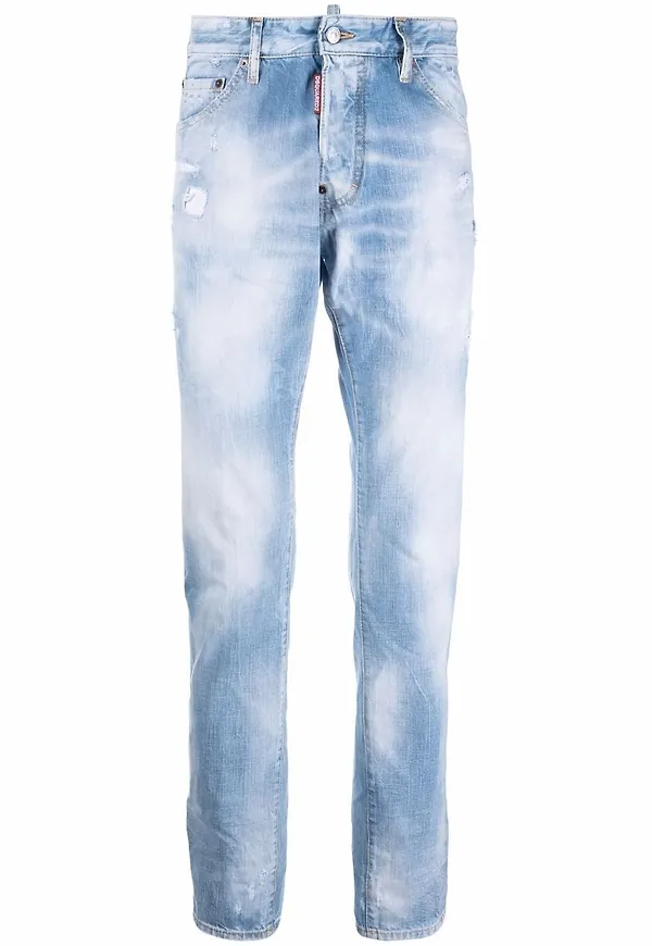 Dsquared2 lätt tvättade straight-jeans - Blå