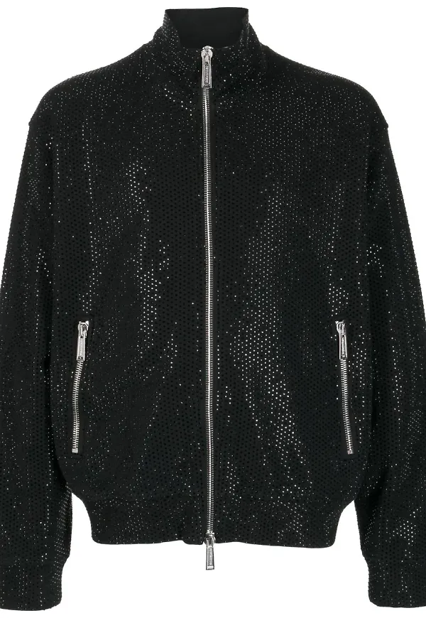 Dsquared2 lättviktsjacka med strass - Svart
