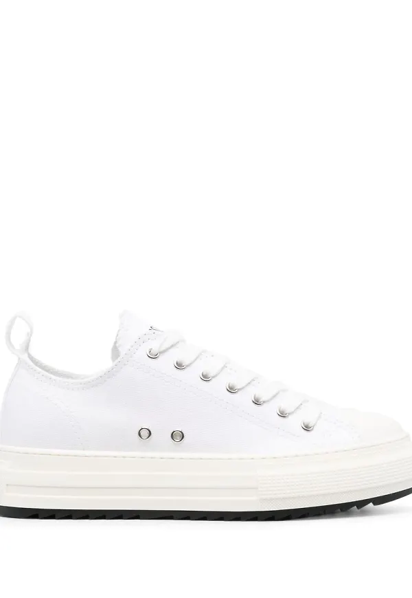 Dsquared2 låga platåsneakers - Gul