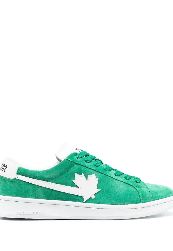 Dsquared2 låga sneakers i mocka - Grön