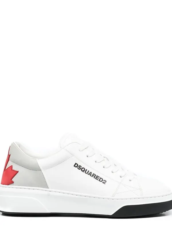 Dsquared2 låga sneakers med applikation - Vit