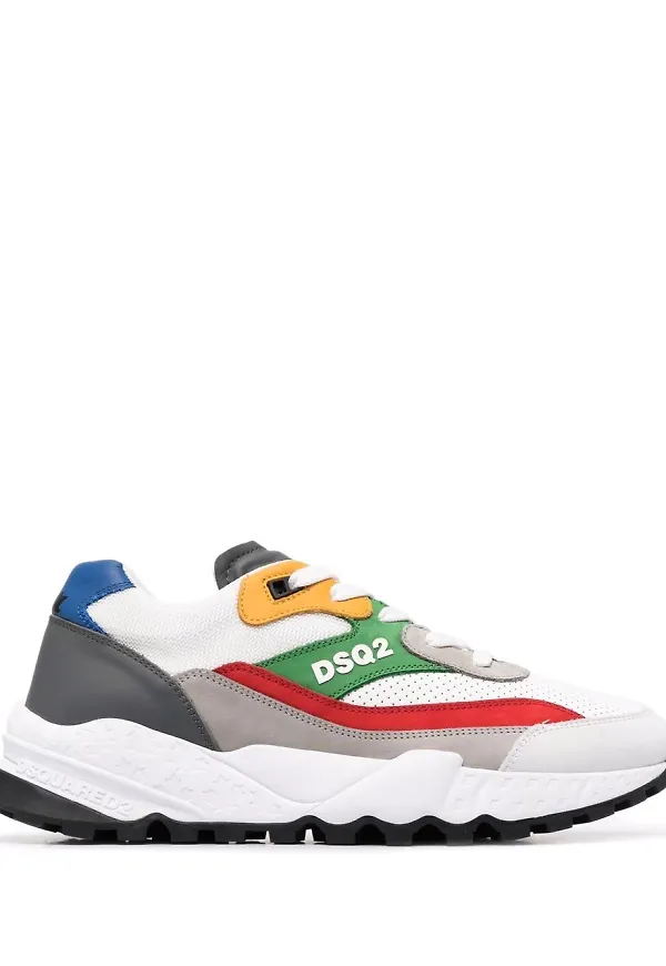 Dsquared2 låga sneakers med färgblock - Vit