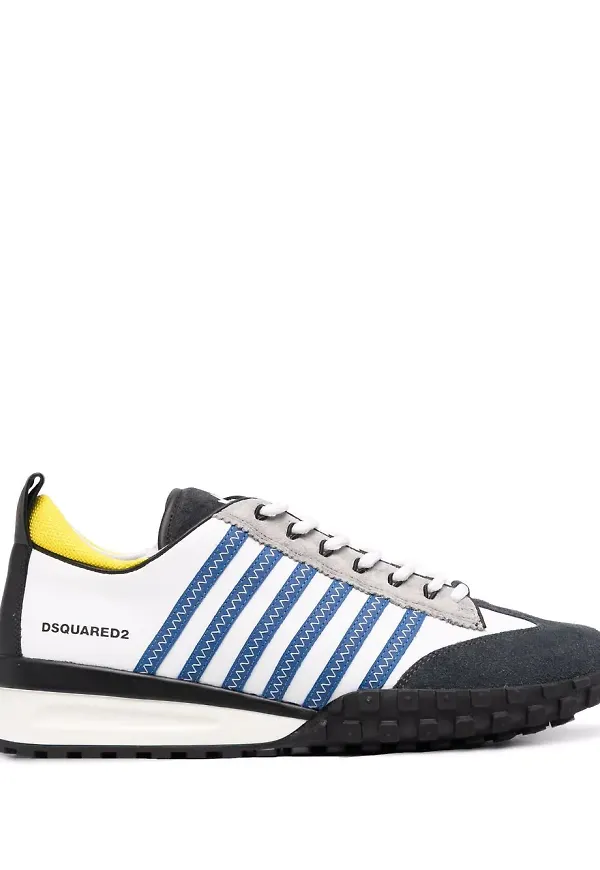 Dsquared2 låga sneakers med kontrastpanel - Vit