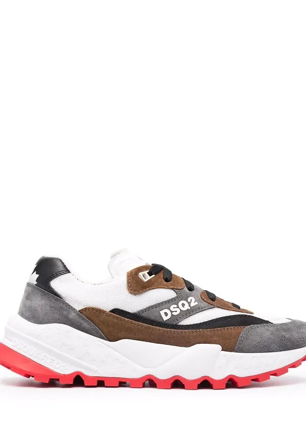 Dsquared2 låga sneakers med panel - Grå