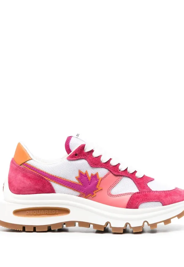 Dsquared2 låga sneakers med panel - Rosa