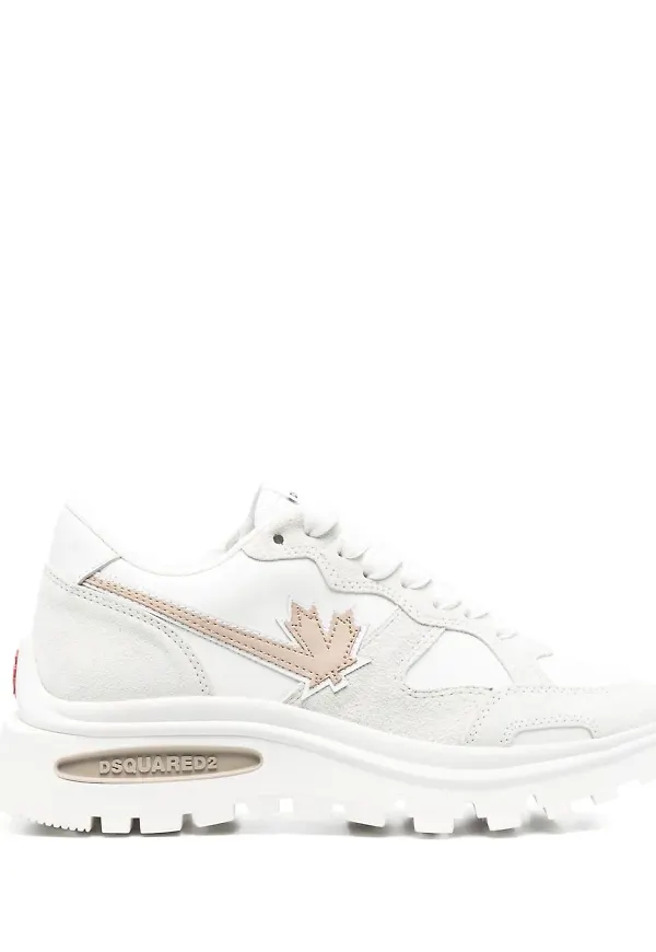 Dsquared2 låga sneakers med panel - Vit