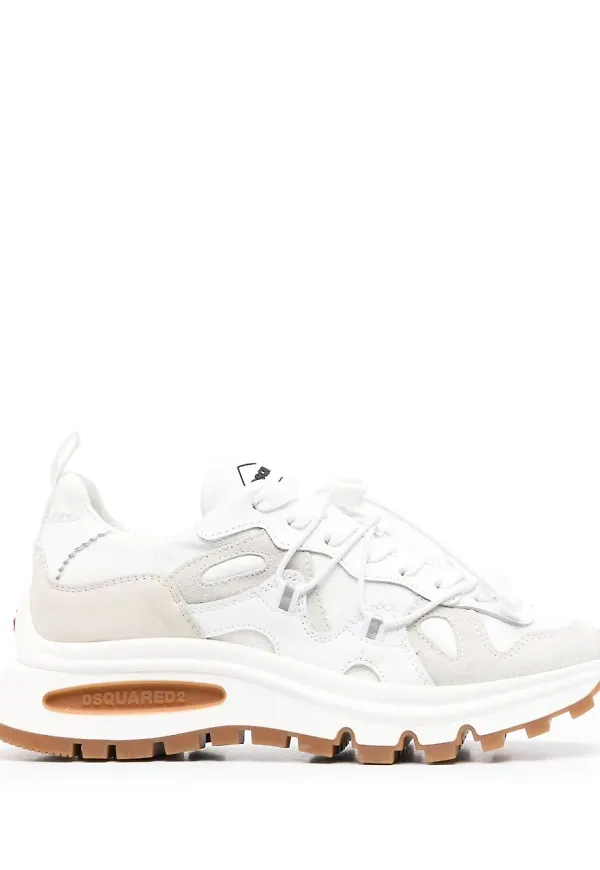 Dsquared2 låga sneakers med panel - Vit