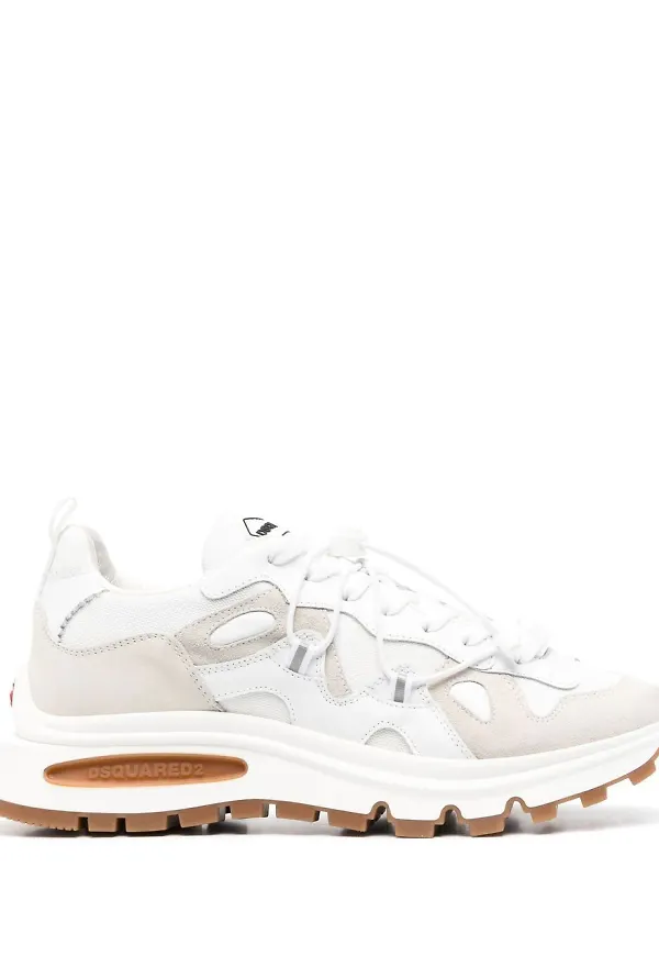 Dsquared2 låga sneakers med panel - Vit