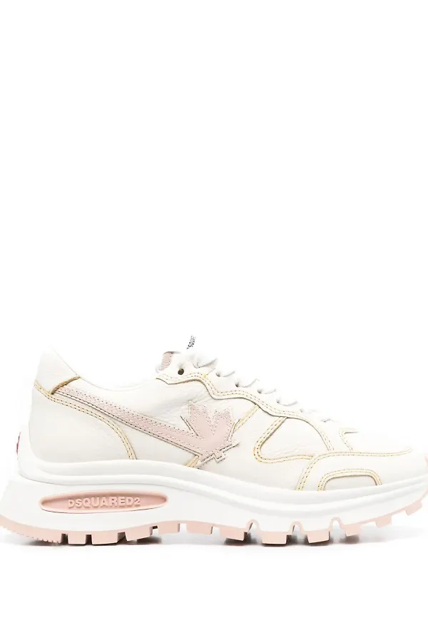Dsquared2 låga sneakers med panel - Vit