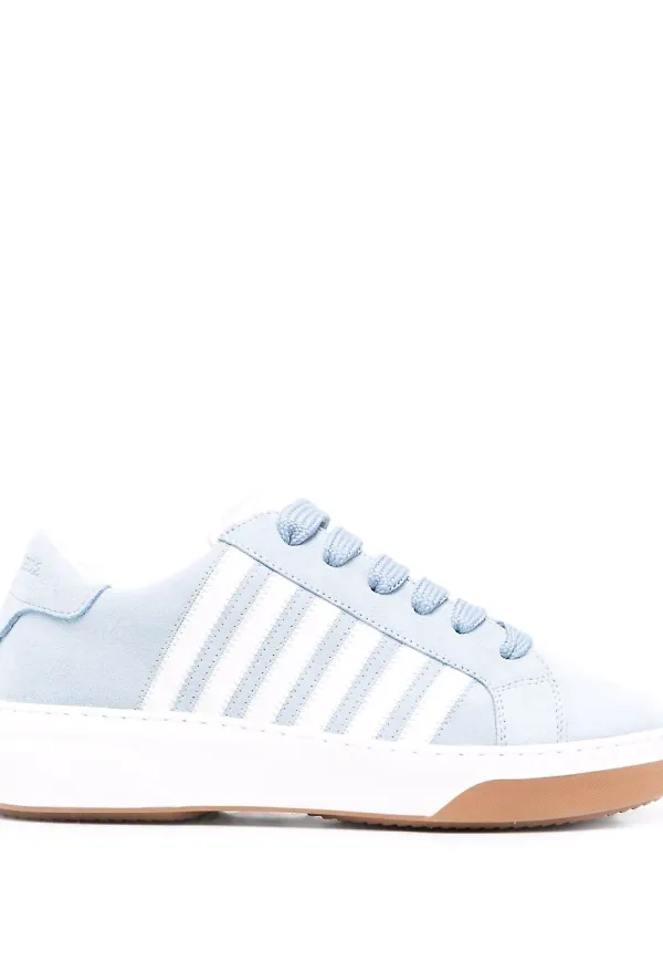Dsquared2 låga sneakers med randdetalj - Blå