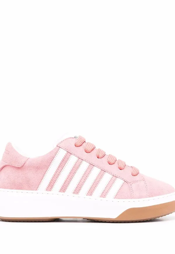 Dsquared2 låga sneakers med randdetalj - Rosa