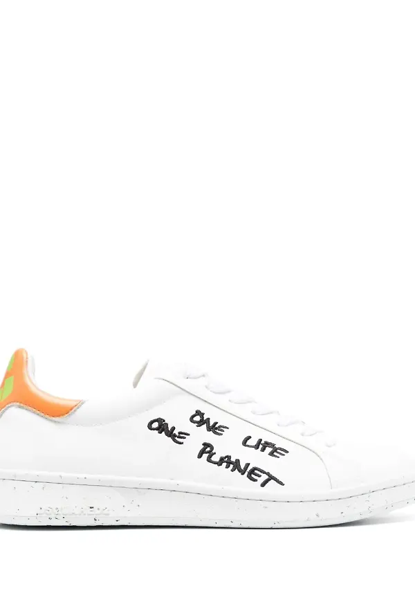 Dsquared2 låga sneakers med slogan - Vit