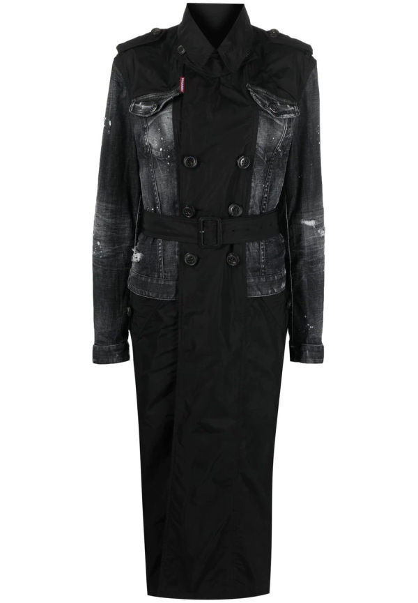 Dsquared2 lång jeansjacka - Svart