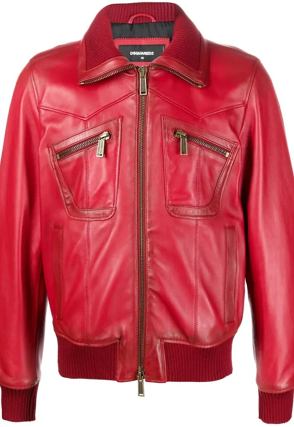 Dsquared2 långärmad bomberjacka - Röd
