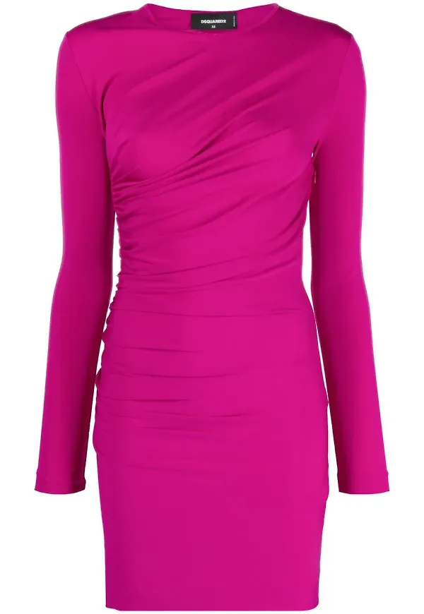 Dsquared2 långärmad miniklänning - Rosa
