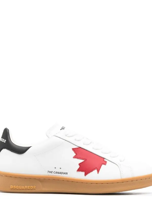 Dsquared2 lövmönstrade sneakers - Vit