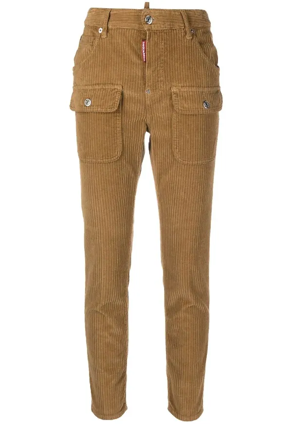 Dsquared2 manchesterbyxor med smal passform - Brun