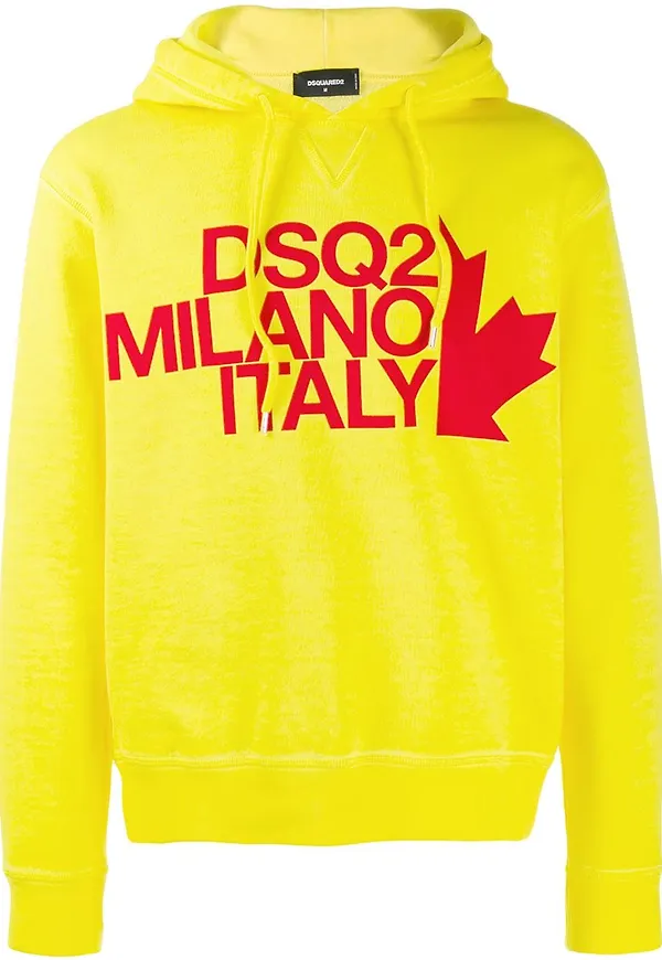 Dsquared2 Milano Italy huvtröja - Gul