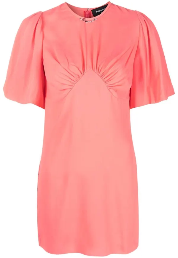 Dsquared2 miniklänning med puffärm - Rosa