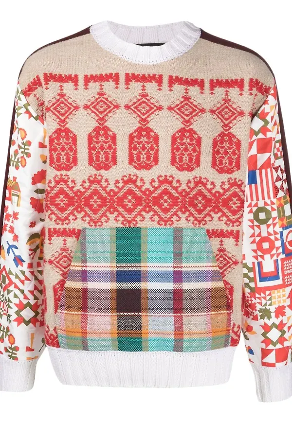 Dsquared2 mönstrad tröja i jacquard - Neutral