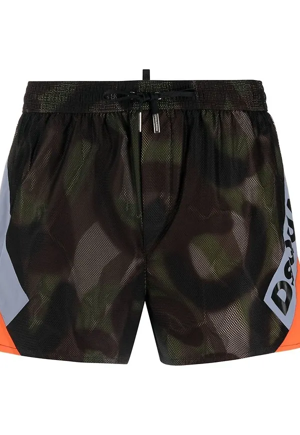 Dsquared2 mönstrade shorts - Svart